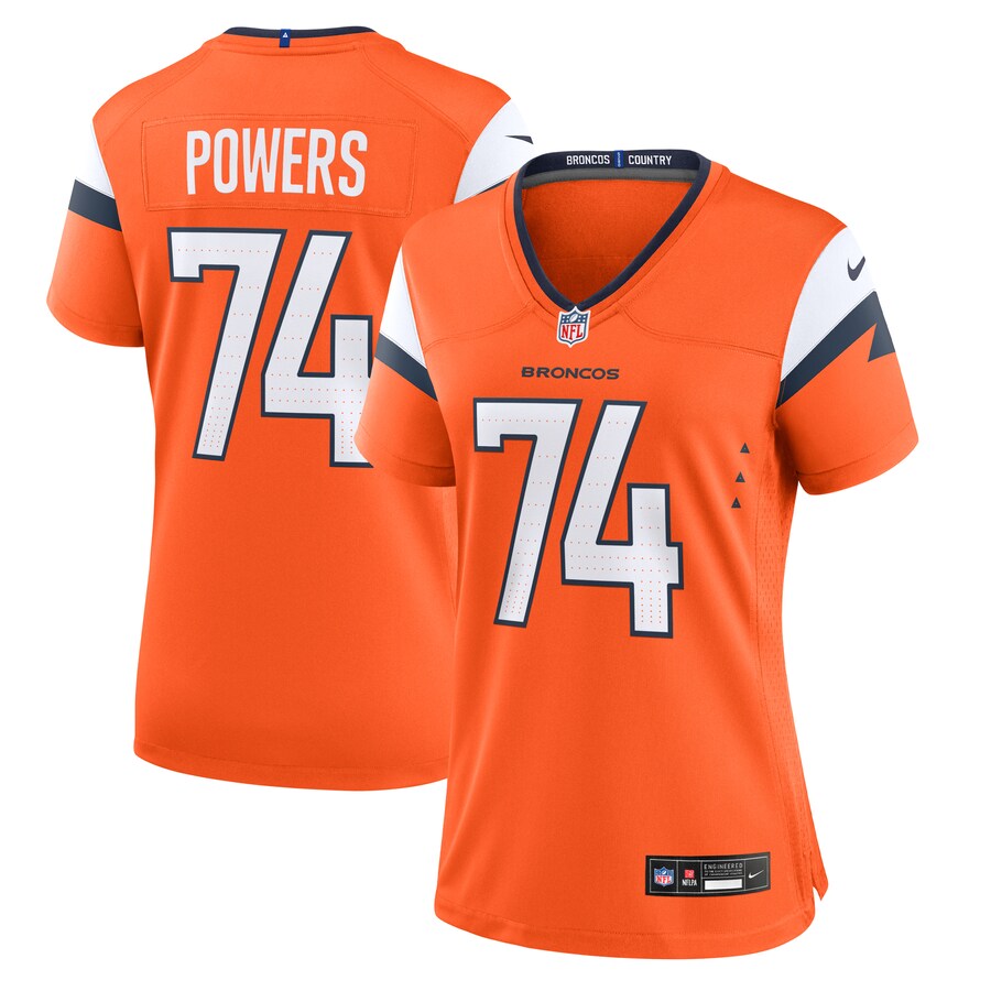 Women's Denver Broncos Ben Powers Nike Orange Team Game Jersey - Jersey