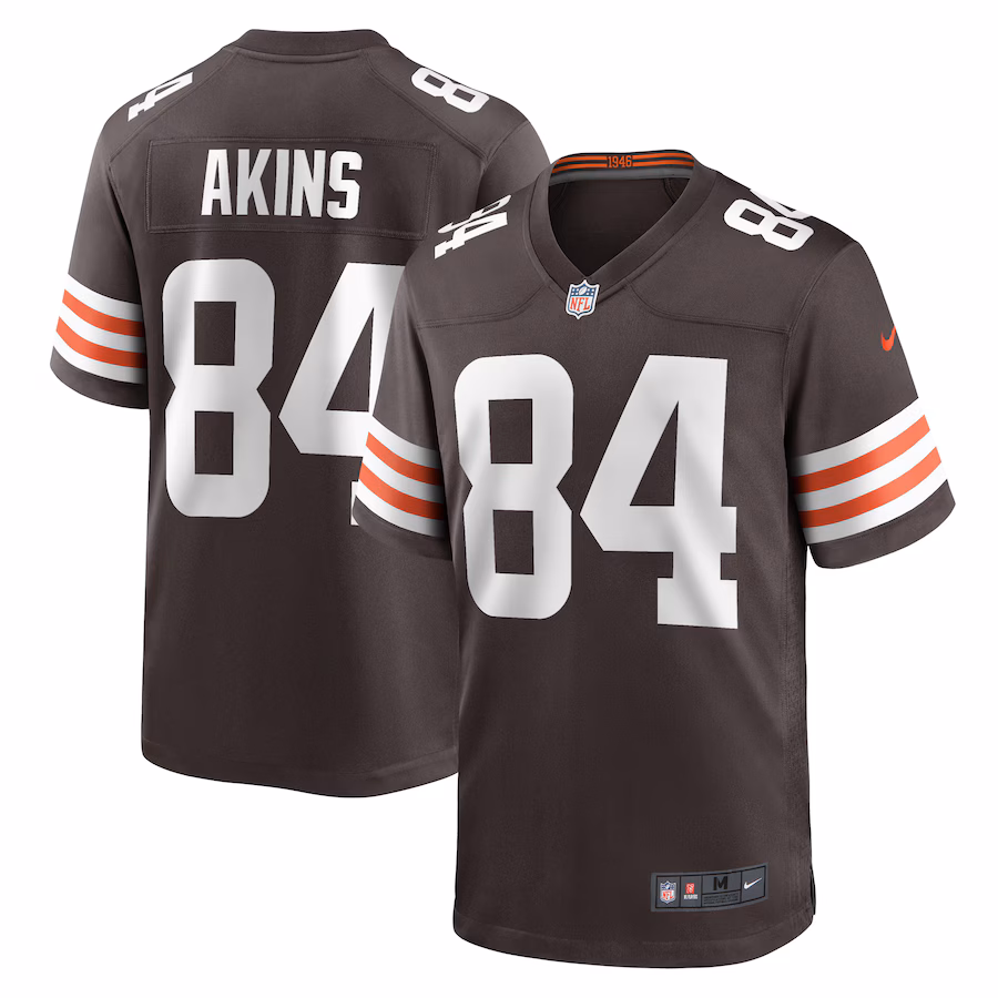 Men's Cleveland Browns Jordan Akins Nike  Brown Team Game Jersey - Jersey