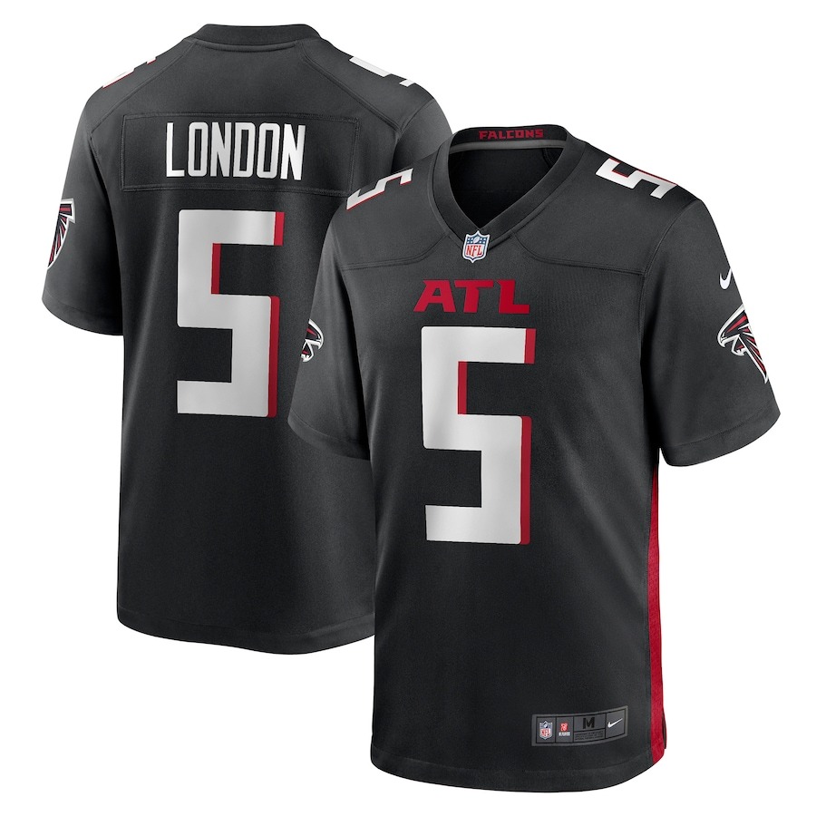 Men's Atlanta Falcons Drake London Nike Black Player Game Jersey - Jersey