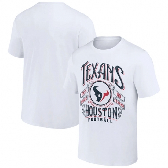 Men's Houston Texans White X Darius Rucker Collection Vintage Football T Shirt - Jersey