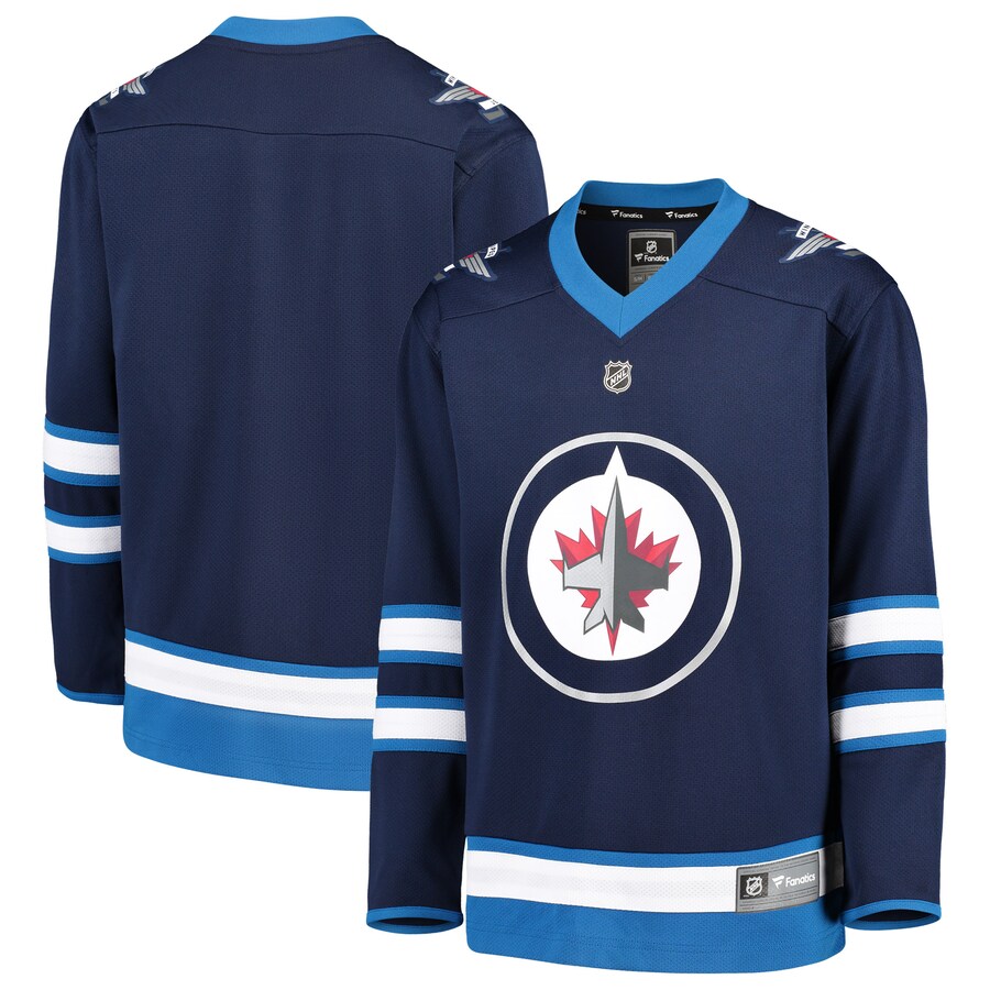 Youth Winnipeg Jets Fanatics Branded Blue Home Replica Blank Jersey - Jersey