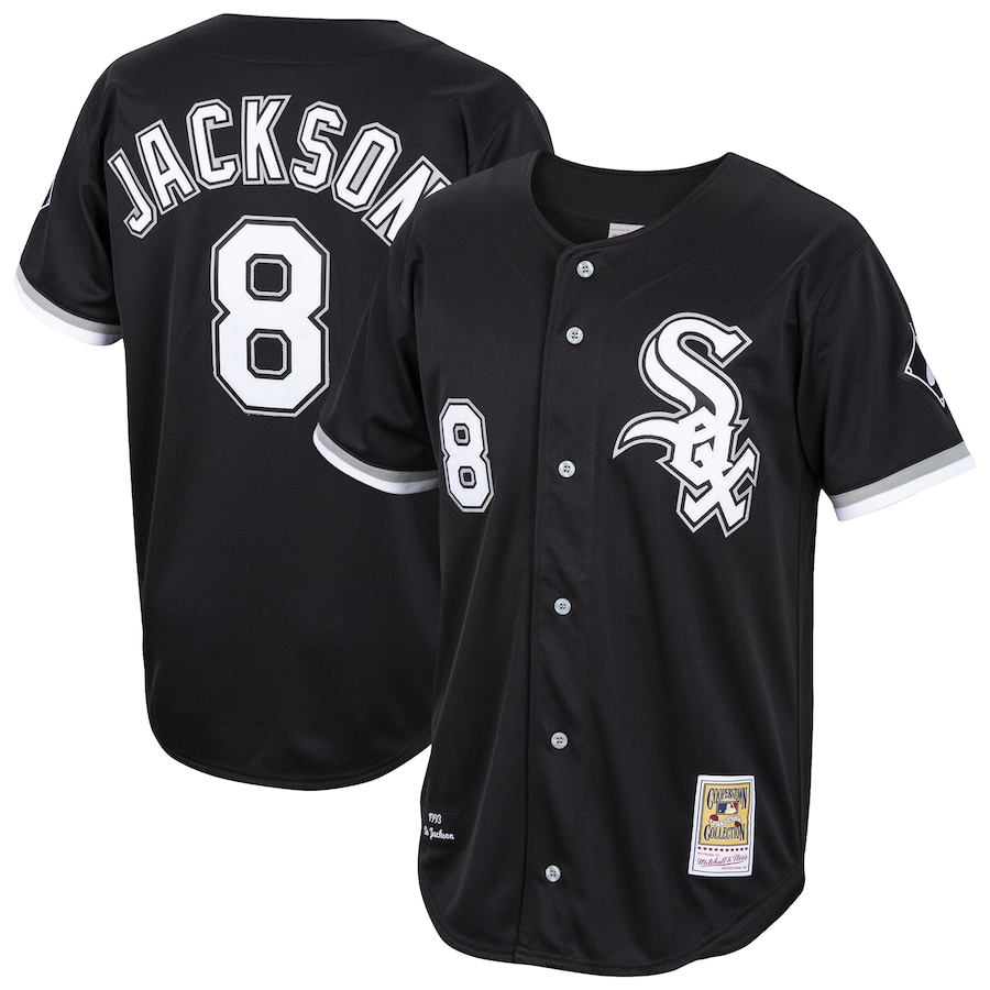 Men's Chicago White Sox Bo Jackson Black Cooperstown Collection 1993 Authentic Player Jersey - Jersey