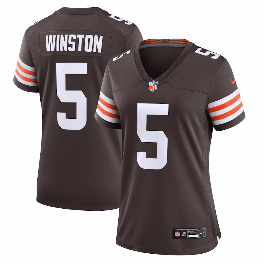 Women's Cleveland Browns Jameis Winston Nike Brown Game Jersey - Jersey