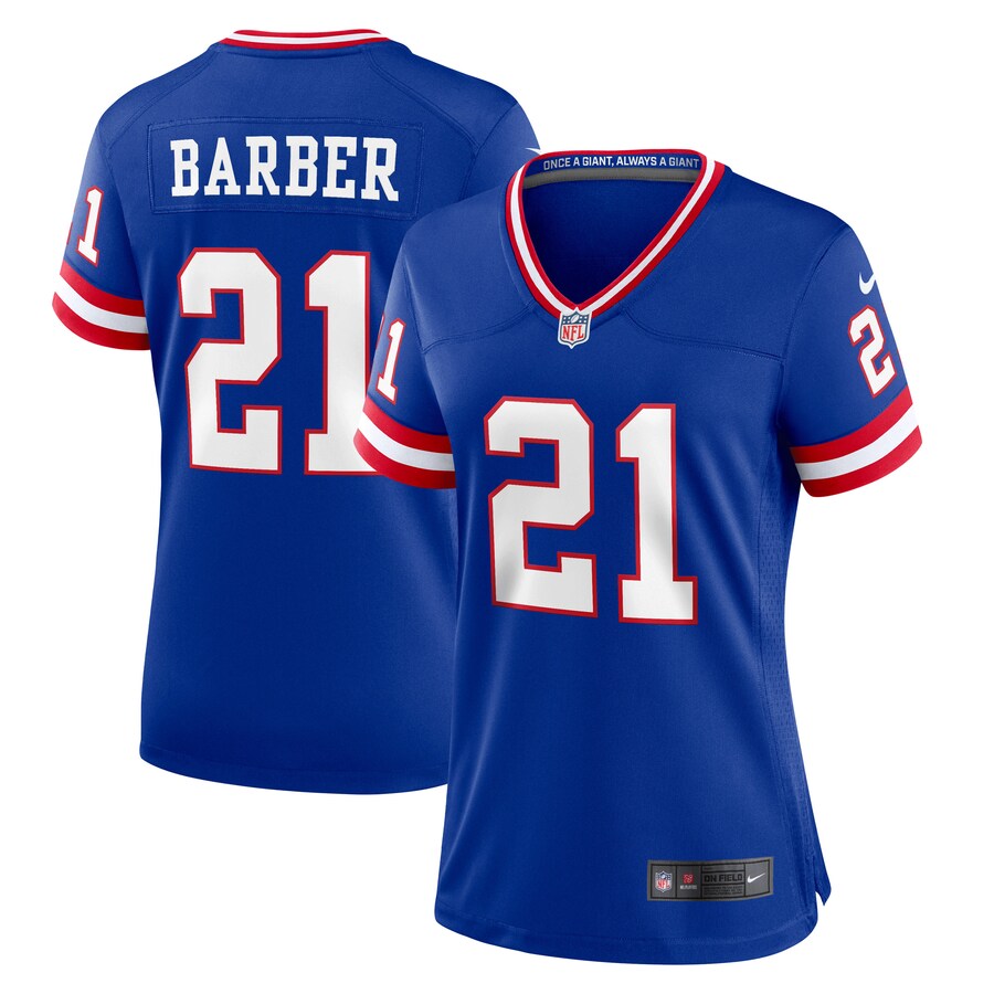 Women's New York Giants Tiki Barber Nike Royal Classic Retired Player Game Jersey - Jersey