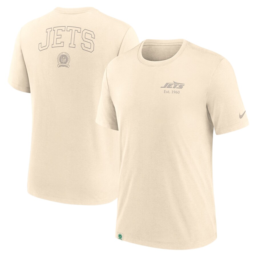 Men's New York Jets Nike Cream Glory Tri-Blend T-Shirt - Jersey
