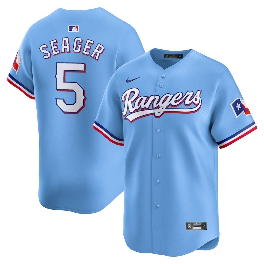 Men's Texas Rangers Corey Seager Nike Light Blue Alternate Limited Player Jersey - Jersey