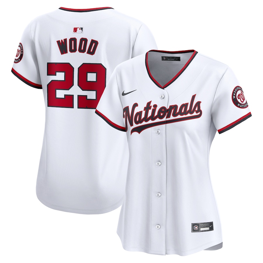 Women's Washington Nationals James Wood Nike White Home Limited Player Jersey - Jersey