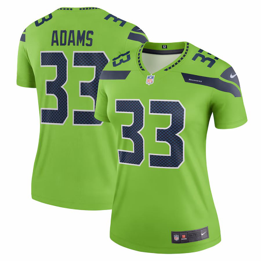Women's Seattle Seahawks Jamal Adams Nike Neon Green Legend Jersey - Jersey