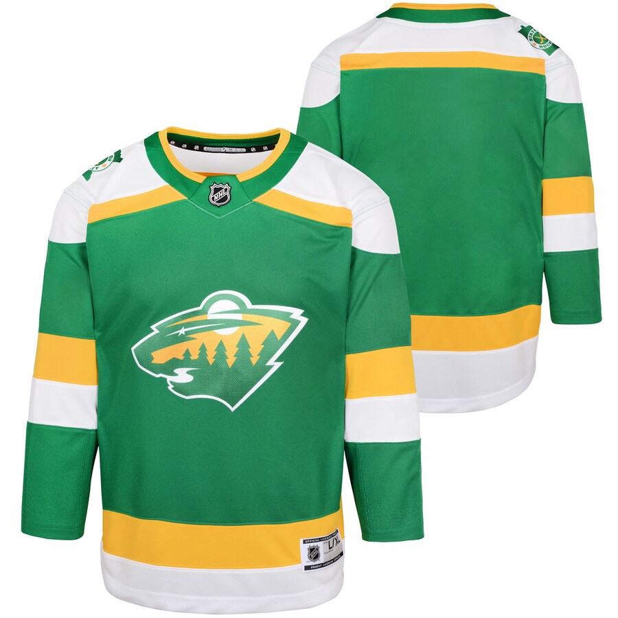 Youth Minnesota Wild  Green 2023/24 Alternate Premier Jersey - Jersey