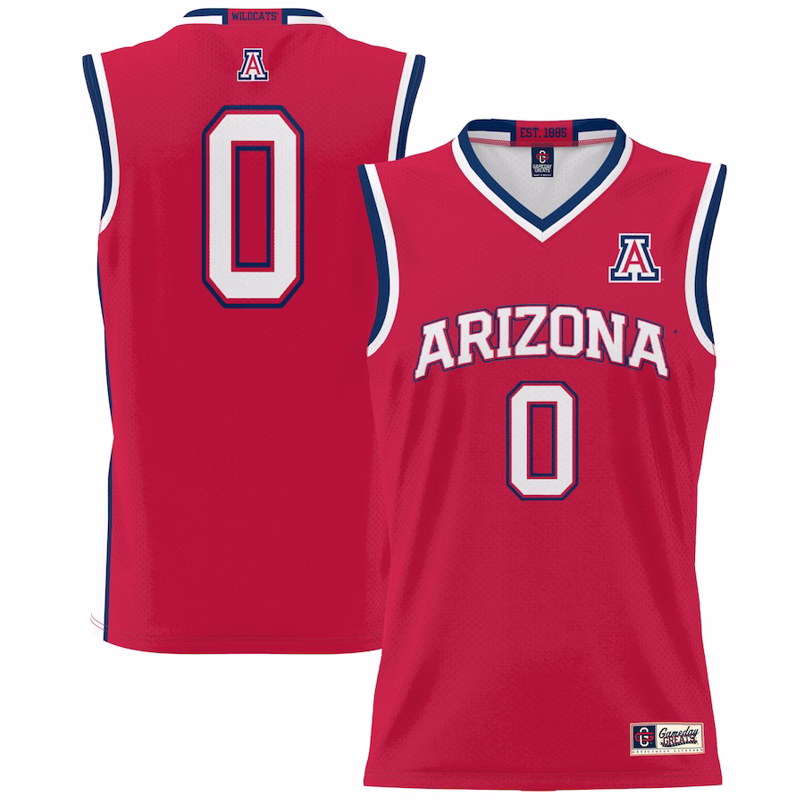 #0 Arizona Wildcats GameDay Greats Unisex Lightweight Basketball Jersey - Red - Jersey