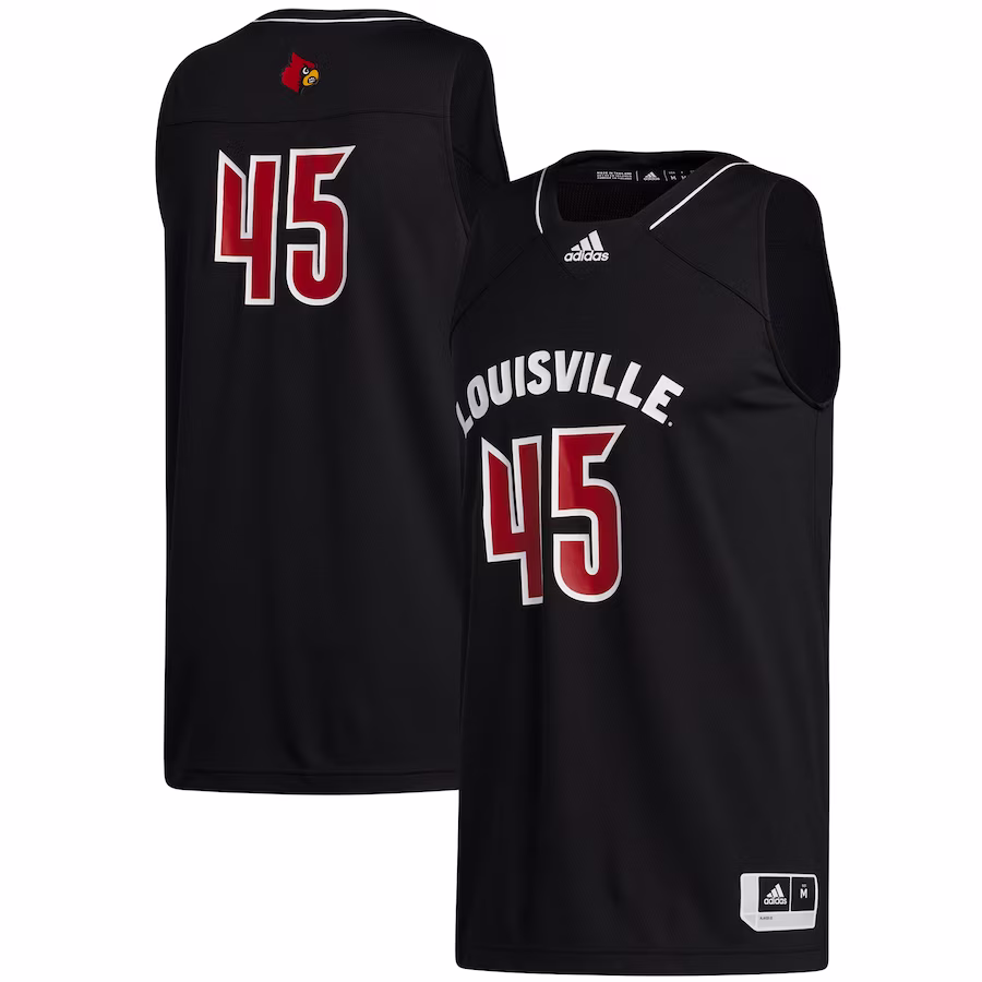 #45 Louisville Cardinals adidas Swingman Jersey - Black - Jersey