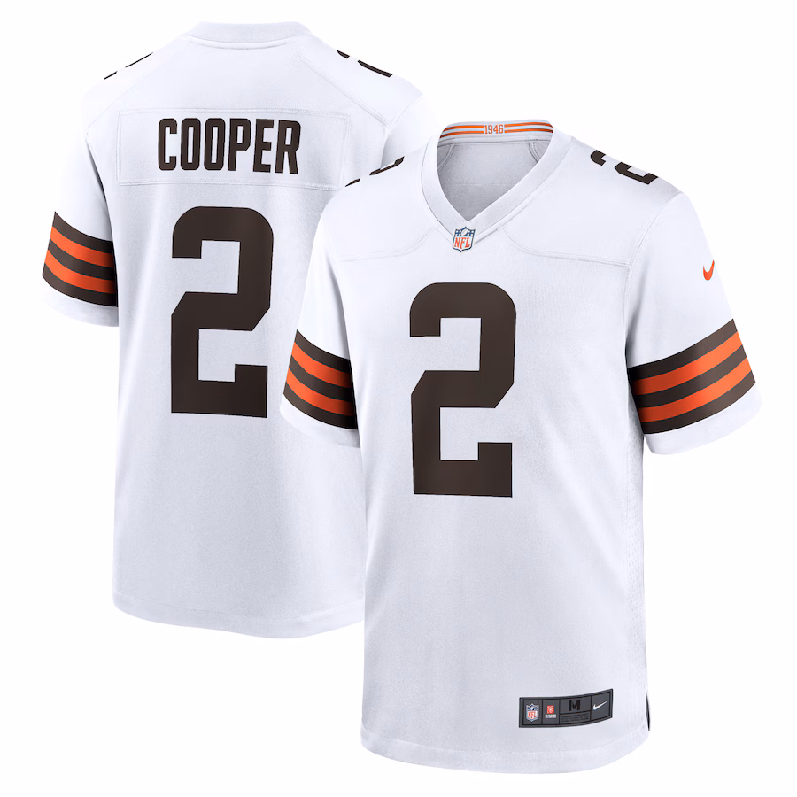 Men's Cleveland Browns Amari Cooper Nike White Game Jersey - Jersey