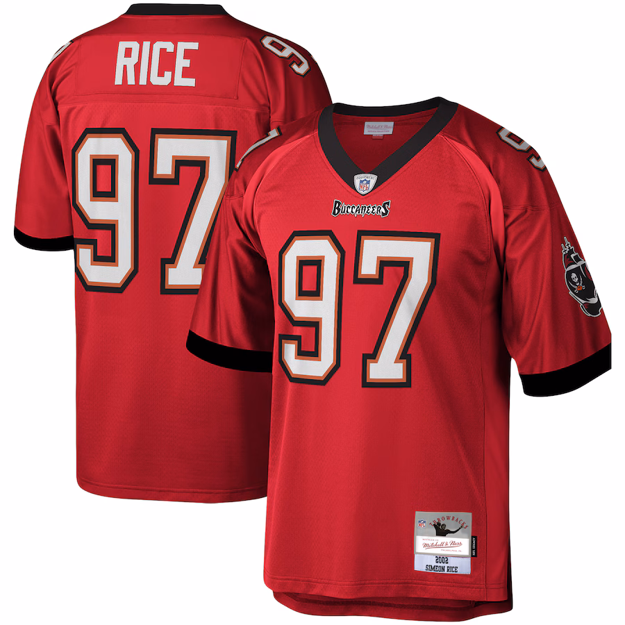 Men's Tampa Bay Buccaneers Simeon Rice Mitchell & Ness Red Legacy Replica Jersey - Jersey