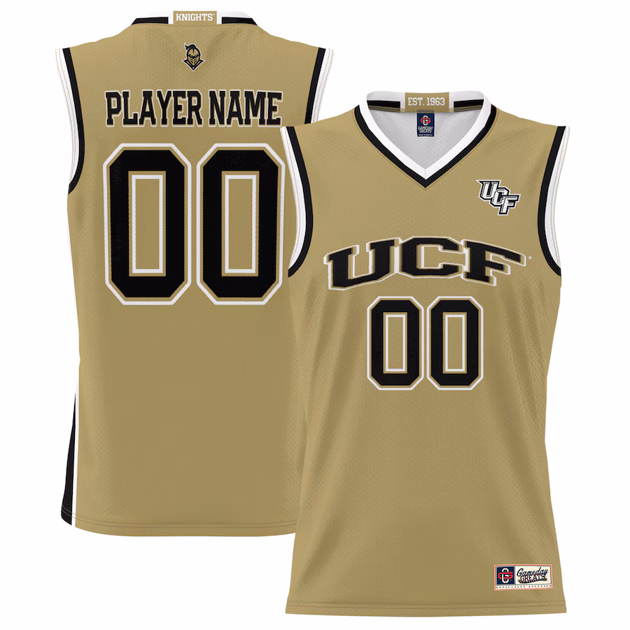 UCF Knights GameDay Greats Men's NIL Pick-A-Player Lightweight Basketball Jersey - Gold - Jersey