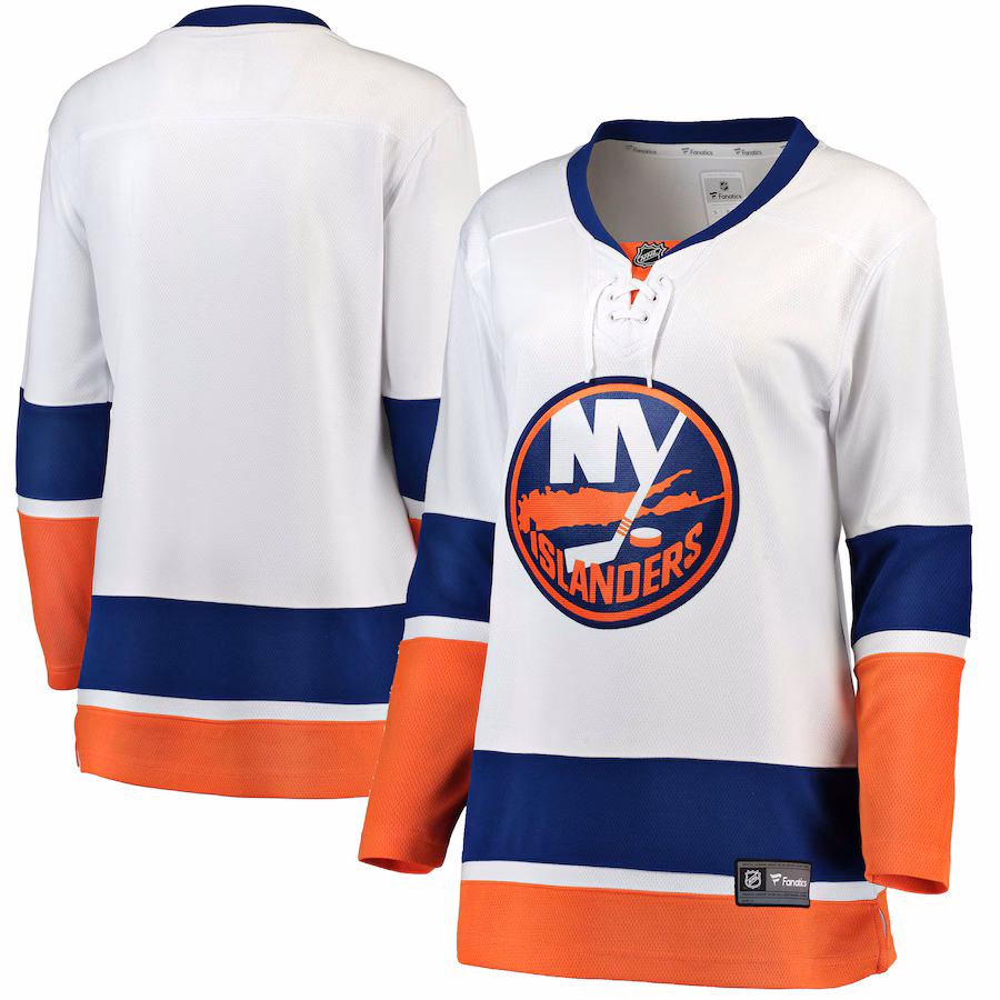 Women's New York Islanders Fanatics White Away Breakaway Jersey - Jersey