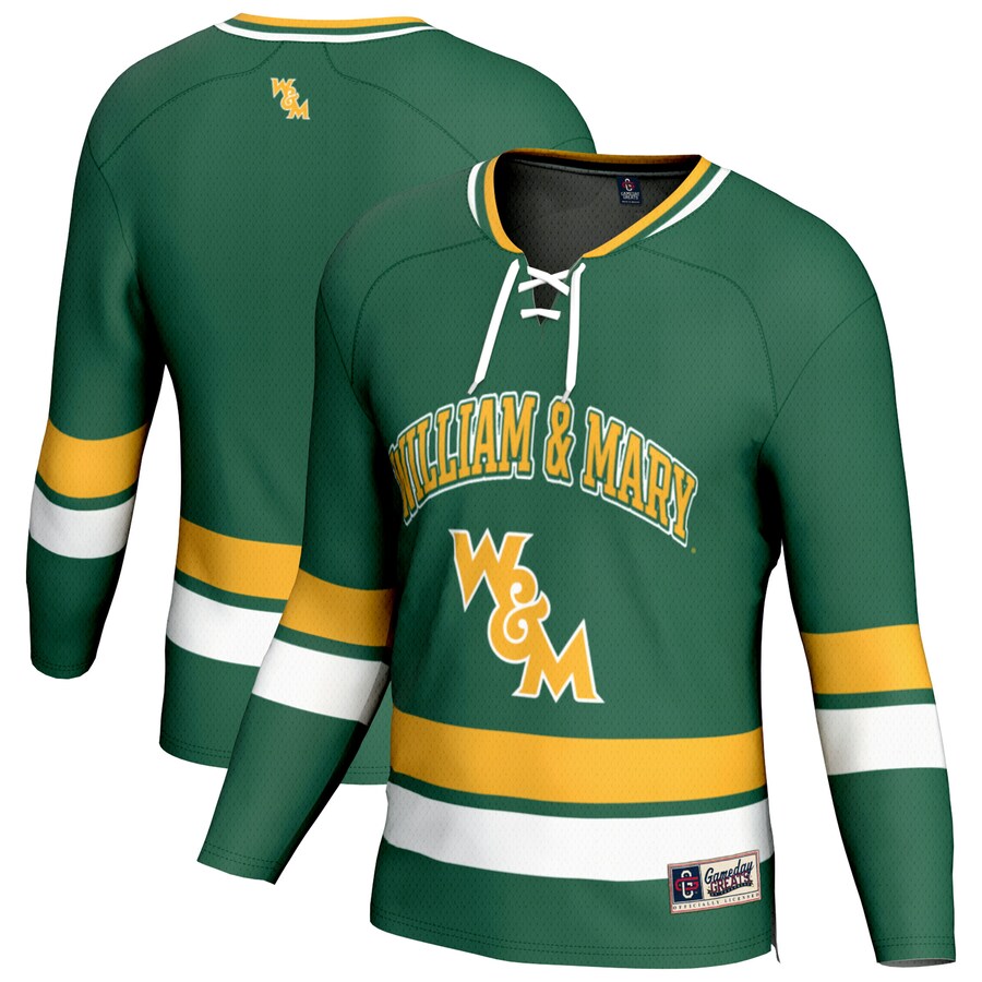 Men's GameDay Greats Green William & Mary Tribe Hockey Jersey - Jersey
