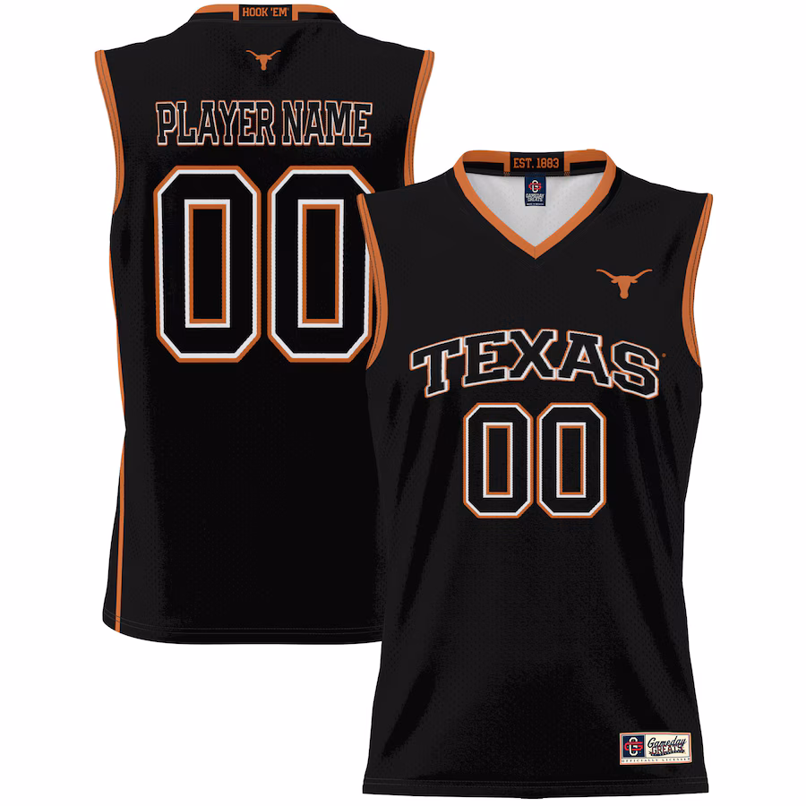 Texas Longhorns GameDay Greats Unisex  Lightweight NIL Pick-A-Player Basketball Jersey - Black - Jersey