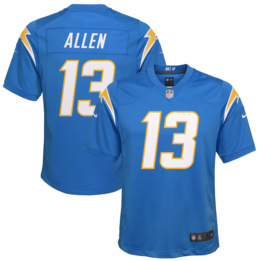 Youth Los Angeles Chargers Keenan Allen Nike Powder Blue Game Jersey - Jersey