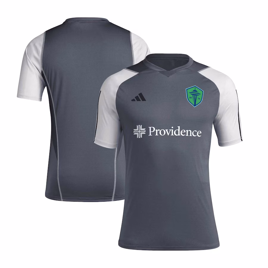 Men's Seattle Sounders FC adidas Gray 2024 AEROREADY Training Jersey - Jersey