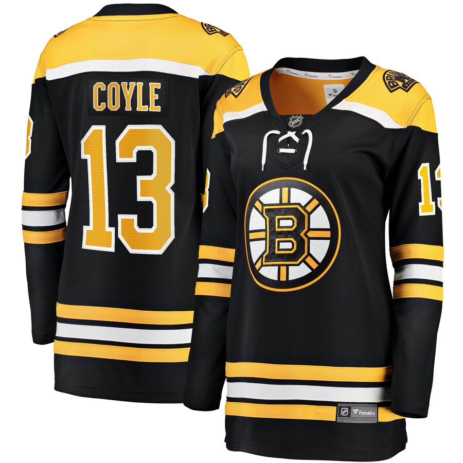 Women's Boston Bruins Charlie Coyle Fanatics Branded Black Home Breakaway Jersey - Jersey