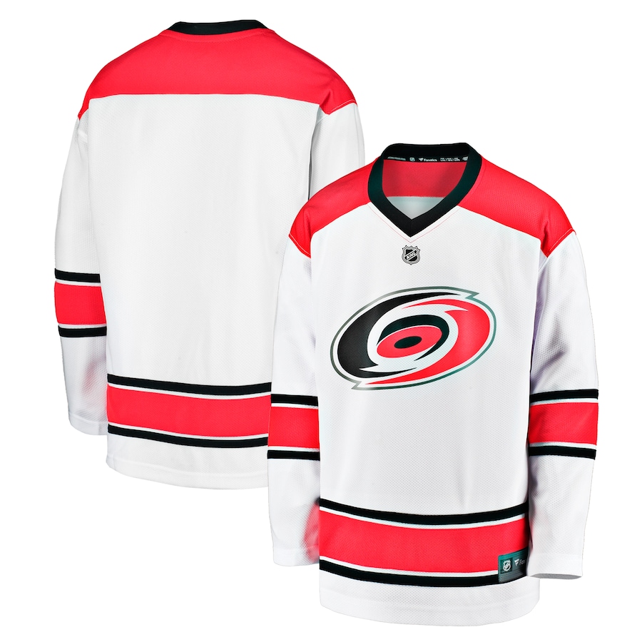 Youth Carolina Hurricanes Fanatics White Replica Away Jersey - Jersey