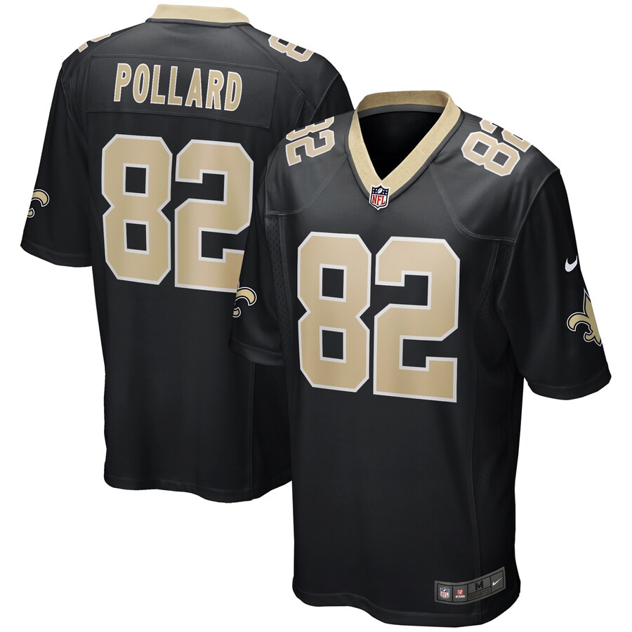 Men's New Orleans Saints Bob Pollard Nike Black Game Retired Player Jersey - Jersey