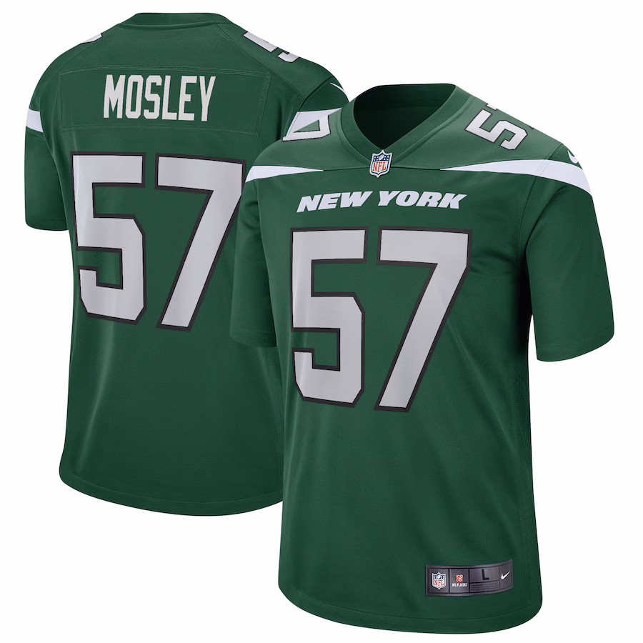 Men's New York Jets C.J. Mosley Nike Gotham Green Game Player Jersey - Jersey
