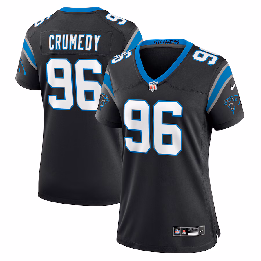 Women's Carolina Panthers Jaden Crumedy Nike Black Game Jersey - Jersey