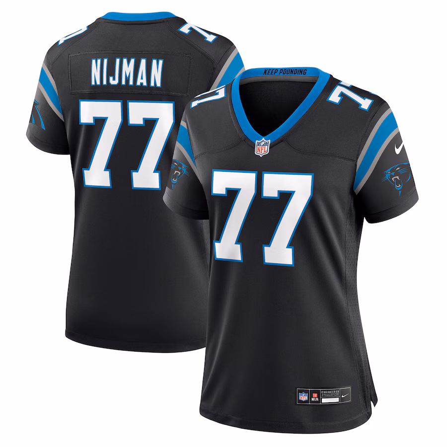 Women's Carolina Panthers Yosh Nijman Nike Black Game Jersey - Jersey