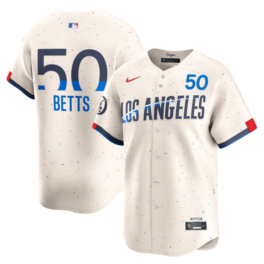 Men's Los Angeles Dodgers Mookie Betts Nike Cream City Connect Limited Player Jersey - Jersey