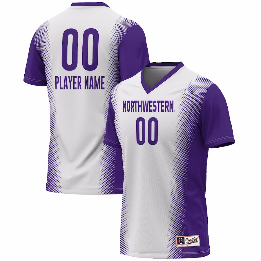 Northwestern Wildcats GameDay Greats Unisex NIL Pick-A-Player Lightweight Women's Soccer Jersey - White - Jersey
