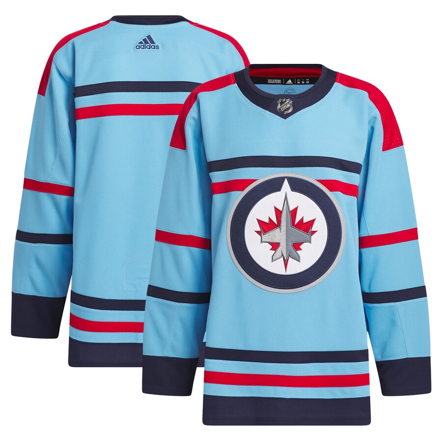 Men's Winnipeg Jets  adidas Light Blue Anniversary Primegreen Authentic Jersey - Jersey