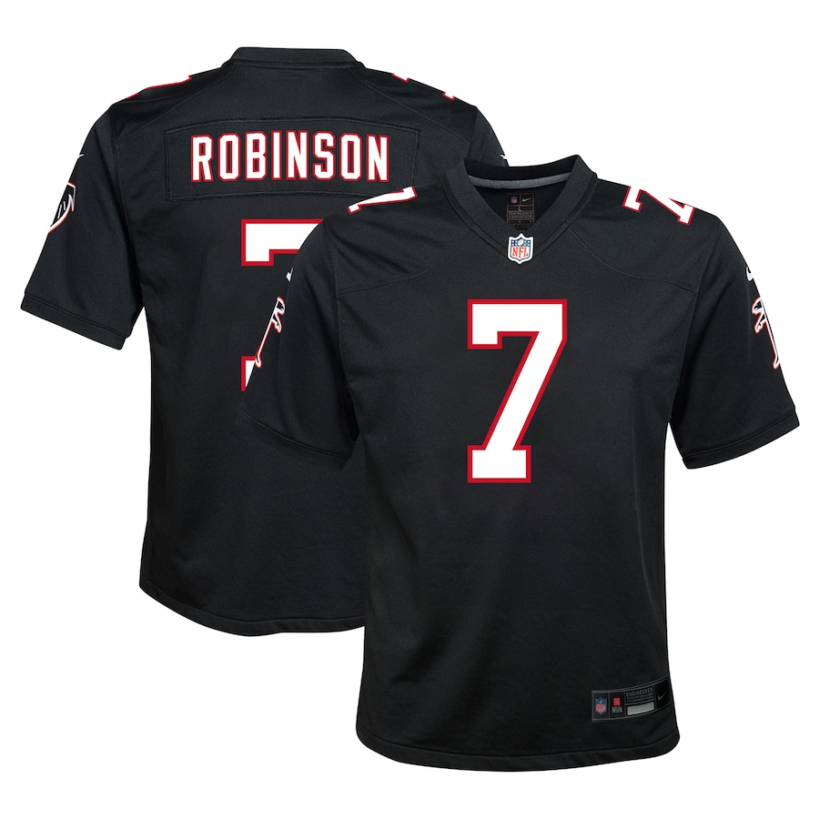 Youth Atlanta Falcons Bijan Robinson Nike Black Alternate Player Game Jersey - Jersey