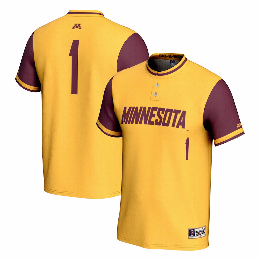 #1 Minnesota Golden Gophers GameDay Greats Youth Lightweight Softball Jersey - Gold - Jersey