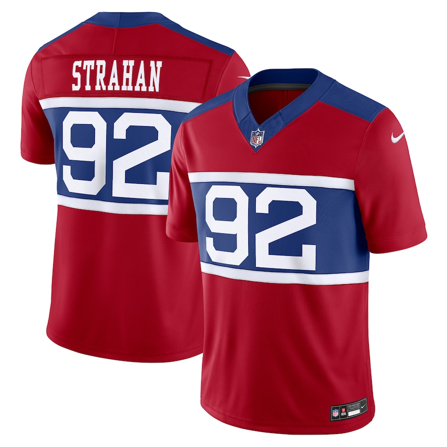 Men's New York Giants Michael Strahan Nike Century Red Alternate Vapor F.U.S.E. Retired Player Limited Jersey - Jersey