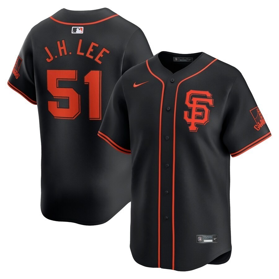 Men's San Francisco Giants Jung Hoo Lee Nike Black Alternate Limited Player Jersey - Jersey
