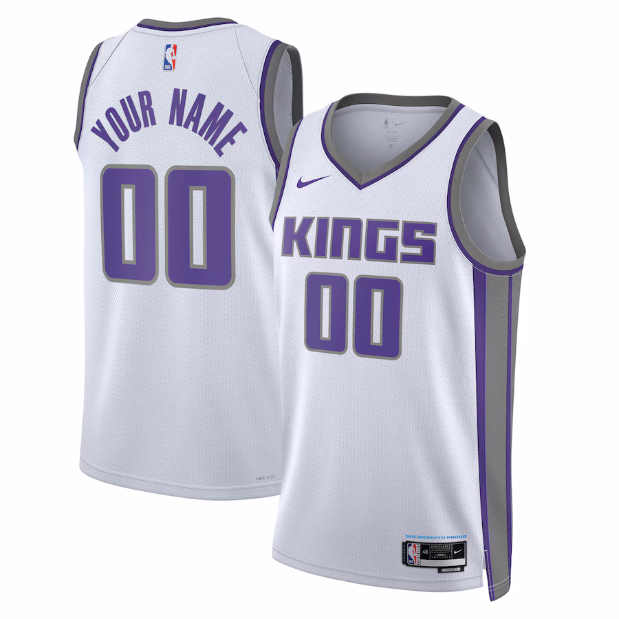 Unisex Sacramento Kings Nike White 2022/23 Swingman Custom Jersey - Association Edition - Jersey
