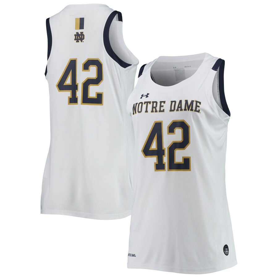 Women's Under Armour White Notre Dame Fighting Irish Replica Swingman Basketball Jersey - Jersey