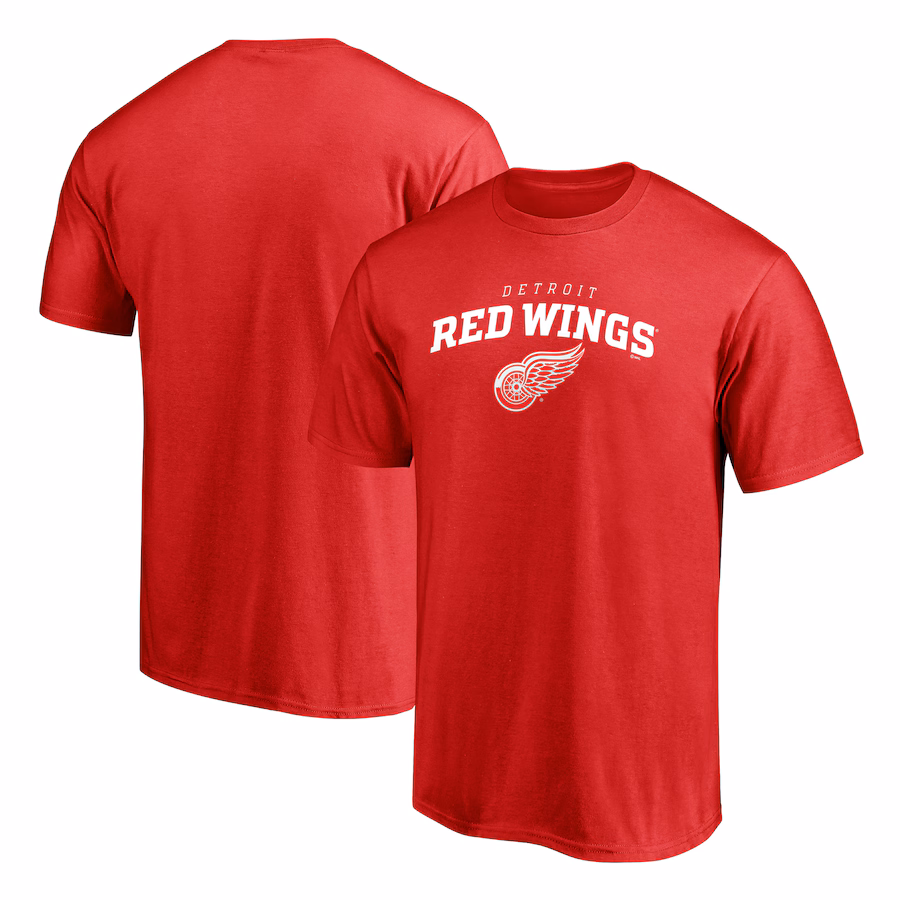 Men's Detroit Red Wings Red Team Lock Up T-Shirt - Jersey