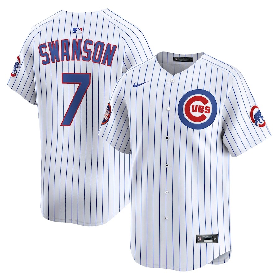 Men's Chicago Cubs Dansby Swanson Nike White 2025 MLB World Tour: Tokyo Series Home Limited Player Jersey - Jersey