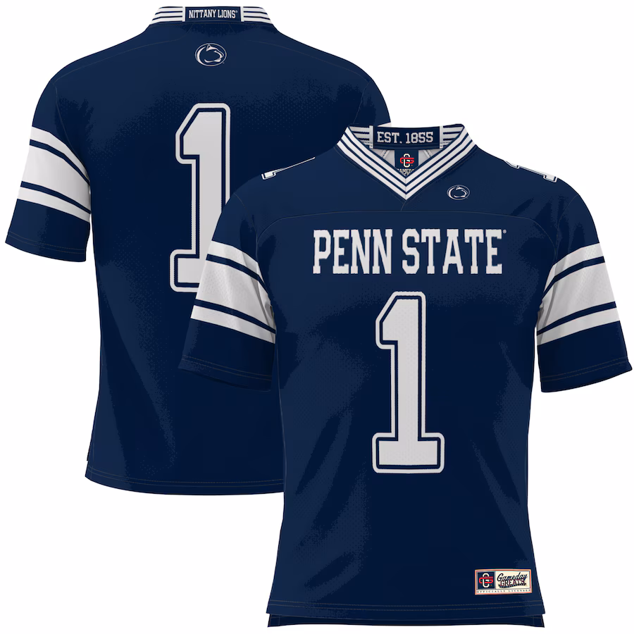 Men's GameDay Greats #1 Navy Penn State Nittany Lions Football Jersey - Jersey