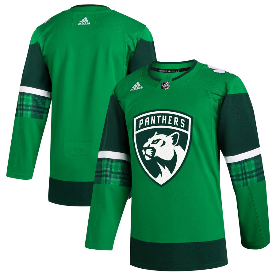 Men's Florida Panthers  adidas Kelly Green 2023 St. Patrick's Day Primegreen Authentic Jersey - Jersey