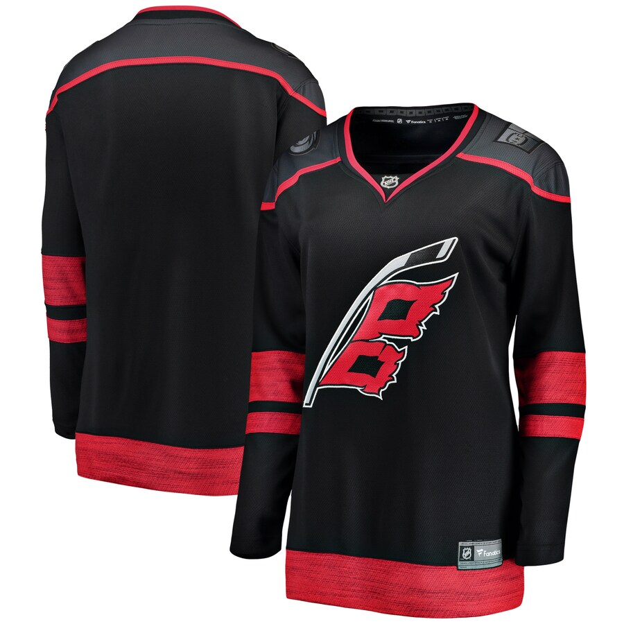 Women's Carolina Hurricanes Fanatics Branded Black Home Breakaway Jersey - Jersey