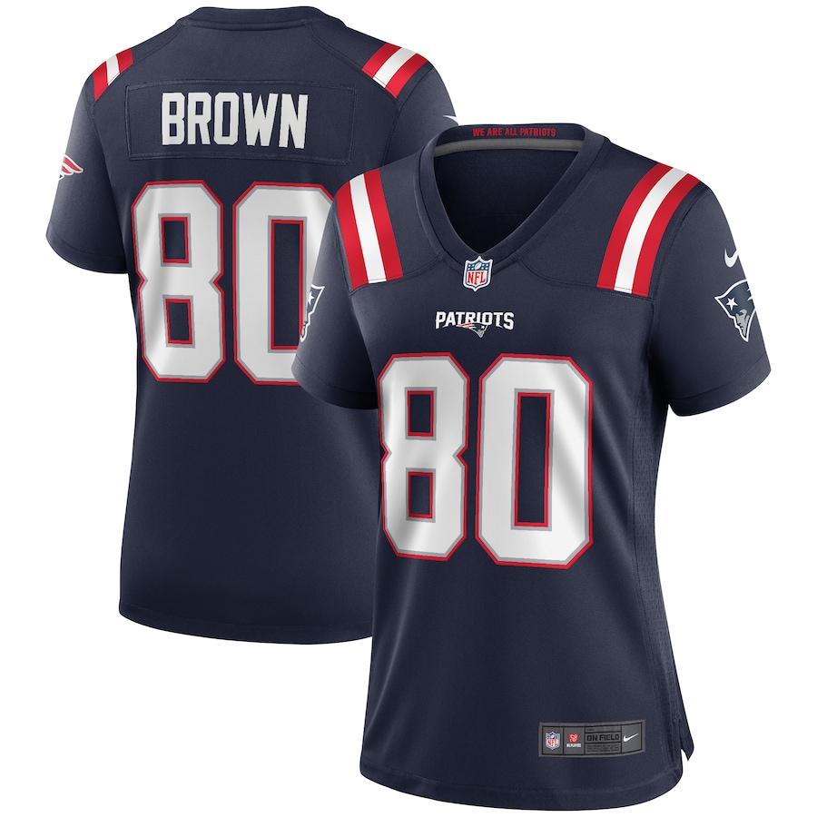 Women's New England Patriots Troy Brown Nike Navy Game Retired Player Jersey - Jersey