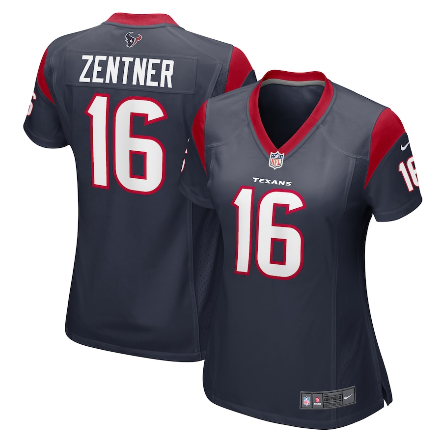 Women's Houston Texans Ty Zentner Nike  Navy Team Game Jersey - Jersey