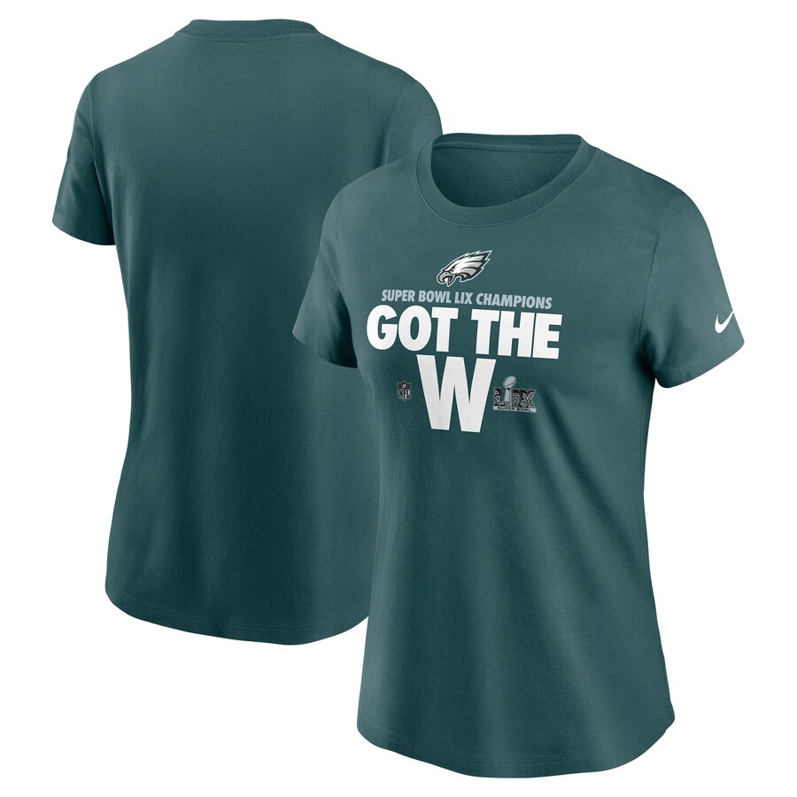 Women's Philadelphia Eagles  Nike Green Super Bowl LIX Champions Parade T-Shirt - Jersey