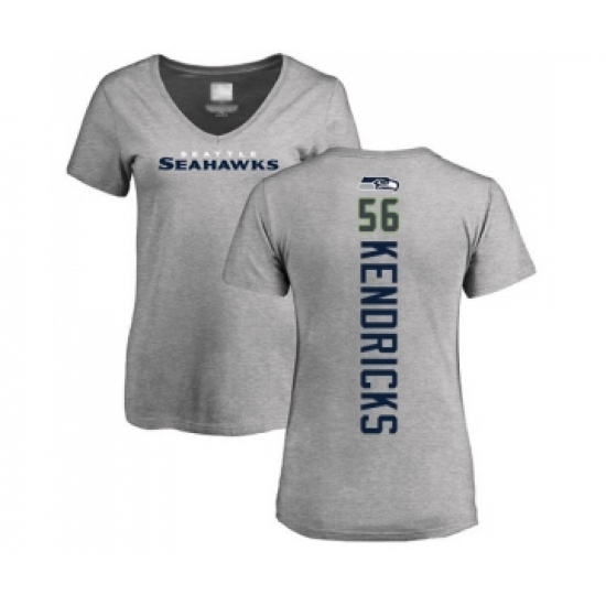 Football Women's Seattle Seahawks #56 Mychal Kendricks Ash Backer T-Shirt - Jersey