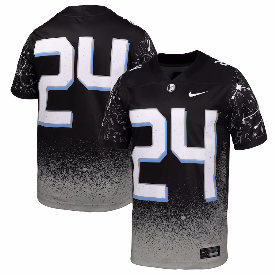 Men's Nike #24 Black UCF Knights 2024 Space Game Alternate Game Jersey - Jersey