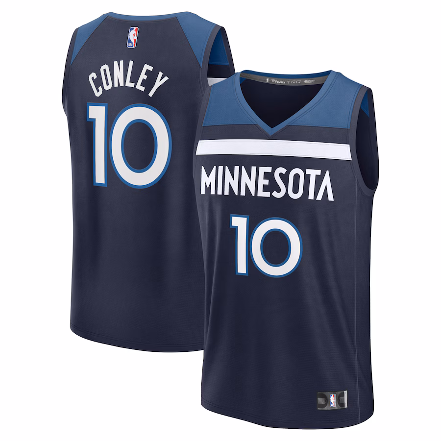 Men's Minnesota Timberwolves Mike Conley Fanatics Navy Fast Break Replica Player Jersey - Icon Edition - Jersey