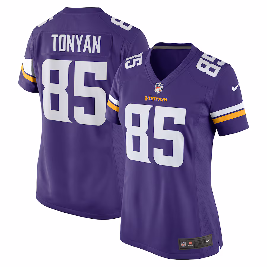 Women's Minnesota Vikings Robert Tonyan Nike Purple Team Game Jersey - Jersey